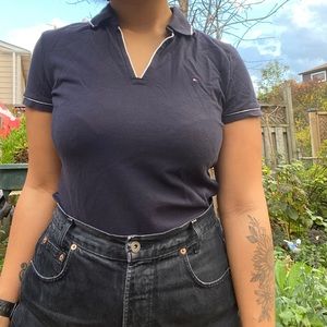 Navy Tommy Hilfiger polo shirt